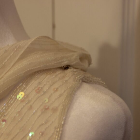 Adrianna Papell Ivory Beaded Top sz. Small - Picture 5 of 5